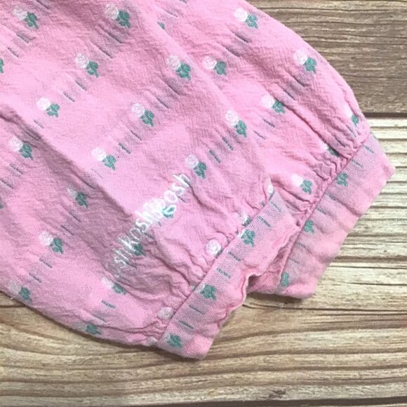 OshKosh B'Gosh Vintage Flower Dress Size 4T Pink White Floral Stem Made in USA - Picture 5 of 6